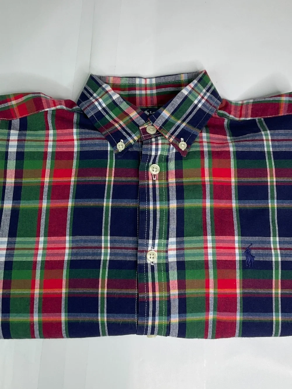 Polo Ralph Lauren Boy’s large (L) classic plaid multi-color (123)